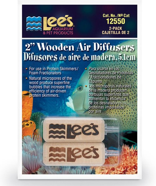 Lee's Aquarium & Pets Wooden Aquarium Air Diffusers, 2 count