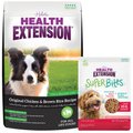 Health Extension Original Chicken & Brown Rice Recipe Dry Food+ Super Bites Beef Recipe Freeze-Dried Raw Dog Food Mixer