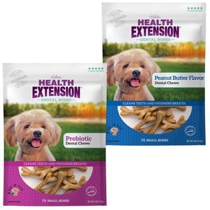 Health Extension Probiotic Yogurt + Peanut Butter Flavored Small Dental Dog Treats