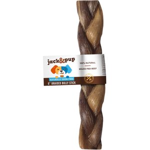 Jack & Pup Braided 6-in Bully Stick Dog Treat, 1 count
