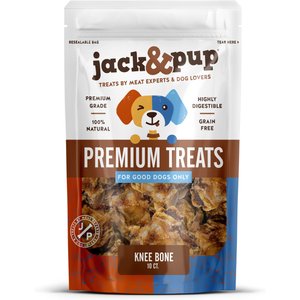 Jack & Pup Beef Knee Cap Bones Dog Treats, 10 count