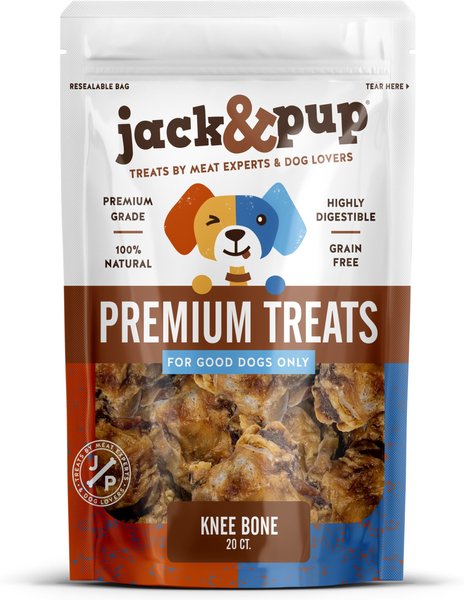 Jack & Pup Beef Knee Cap Bones Dog Treats, 20 count slide 1 of 5