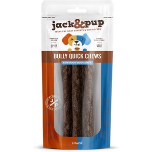 Jack & Pup Bully Quick Chews 12-in Dog Treats, 3 count