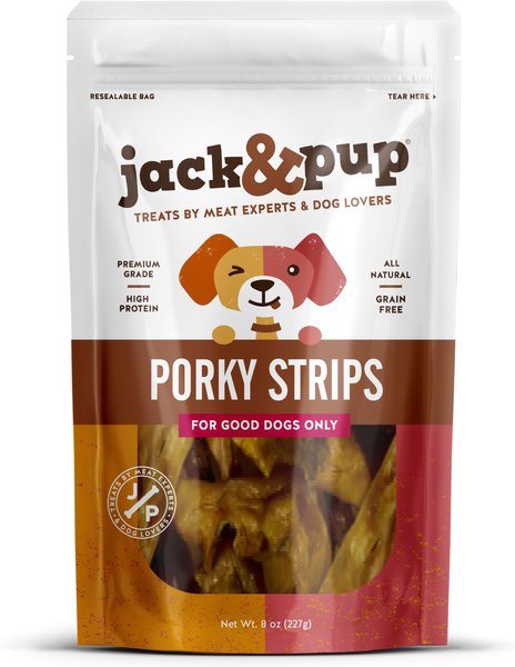 Jack & Pup Pig Ear Slices Dog Treats, 8-oz bag slide 1 of 6