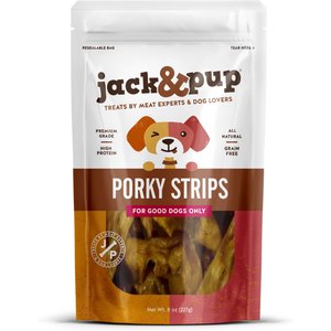 Jack & Pup Pig Ear Slices Dog Treats, 8-oz bag