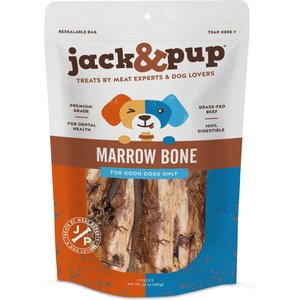 Jack & Pup Roasted Beef Marrow 6-in Bone Dog Treats, 2 count