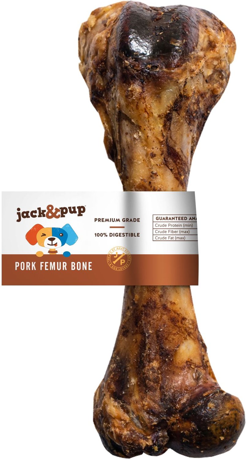 JACK & PUP Pork Femur Bone Dog Treat, 1 count