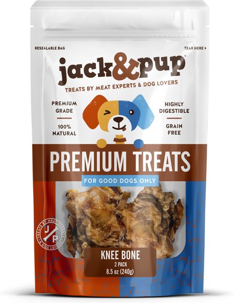 Jack & Pup Beef Knee Cap Bones Dog Treats, 2 count slide 1 of 5