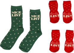 Pearhead Holiday Naughty & Nice Sock Set