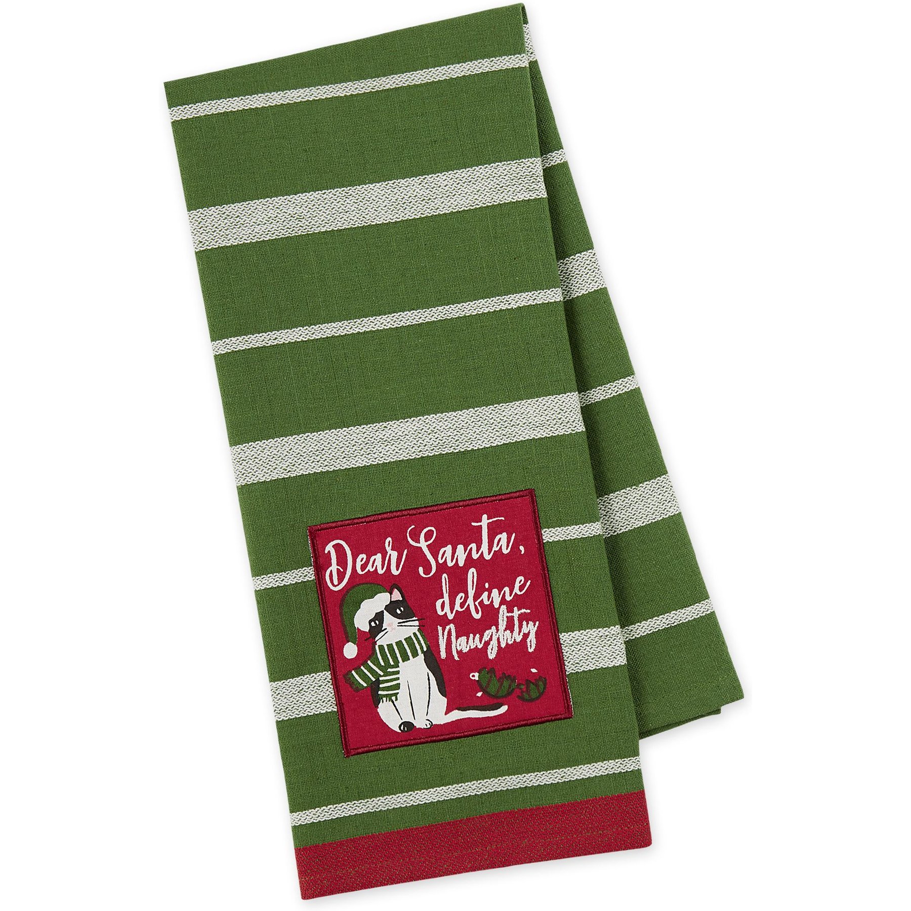 Christmas wine glass And Kitchen Towel Gift Set Holiday Dear Santa