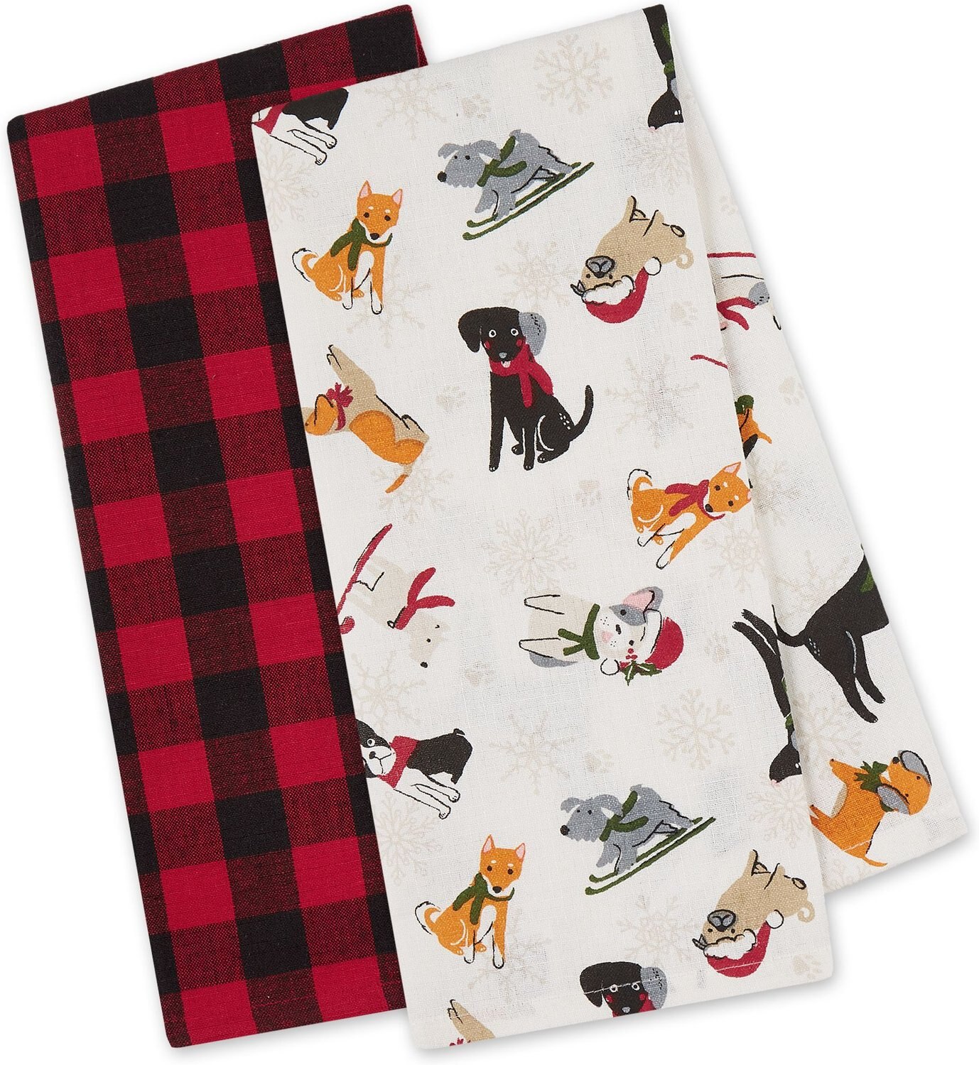 Design Imports Happy Howlidays Dish Towel, 2 count