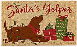 Design Imports Santa's Yelper with Presents Doormat