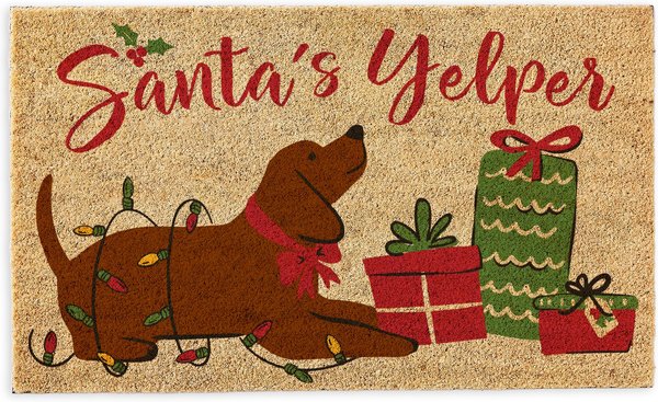 Design Imports Santa's Yelper With Presents Doormat slide 1 of 1