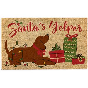 Design Imports Santa's Yelper With Presents Doormat