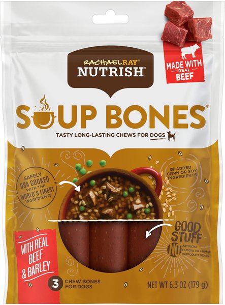 Rachael Ray Nutrish Soup Bones Beef & Barley Flavor Dog Treats, 6.3-oz bag slide 1 of 9