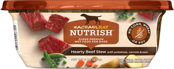 Rachael Ray Nutrish Natural Hearty Beef Stew Natural Grain-Free Wet Dog Food, 8-oz tub, case of 8 slide 1 of 8