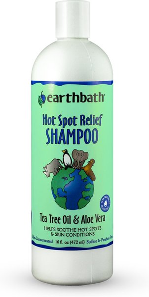 Earthbath Hot Spot Relief Tea Tree & Aloe Dog & Cat Shampoo, 16-oz bottle slide 1 of 3