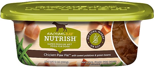Rachael Ray Nutrish Natural Chicken Paw Pie Natural Wet Dog Food, 8-oz tub, case of 8 slide 1 of 7