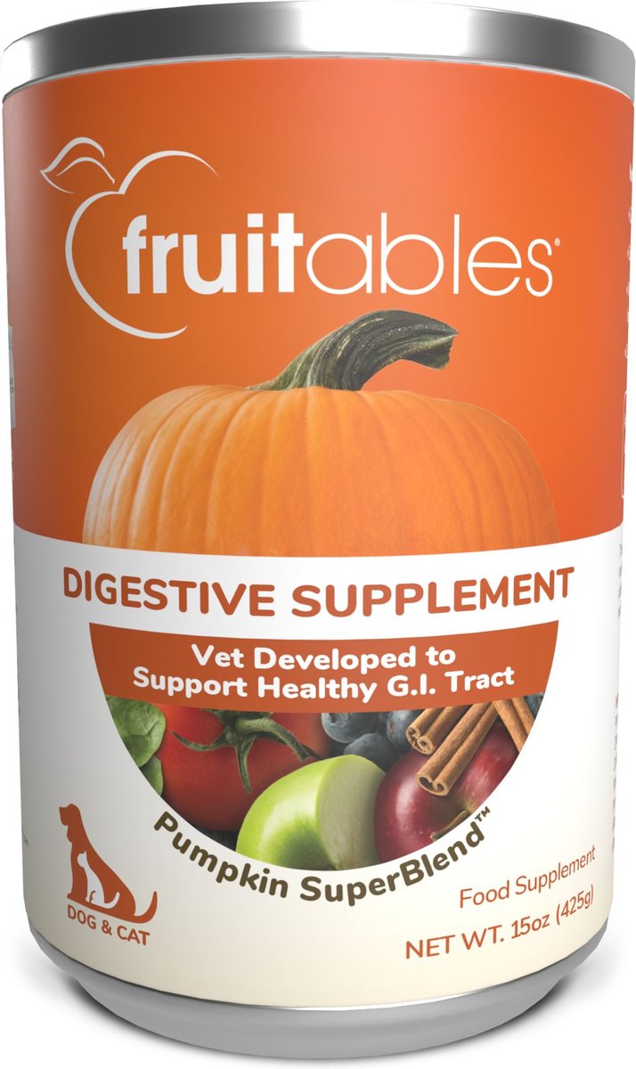 FRUITABLES Pumpkin SuperBlend Digestive Dog & Cat Supplement, 15oz