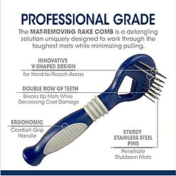 Four Paws Magic Coat Professional Series Instant Mat & Tangle Remover Rake & Comb slide 2 of 9