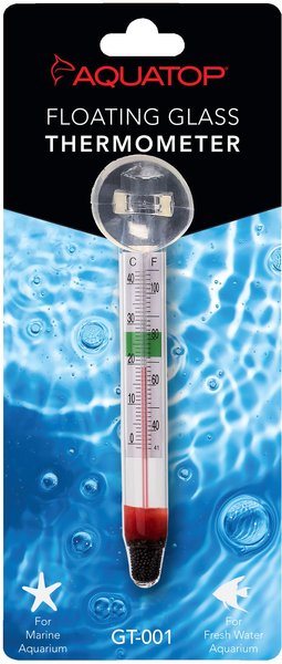 AQUATOP GT-001 Floating Glass Aquarium Thermometer with Suction