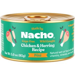 Made by Nacho WIld-Caught Chicken & Herring Recipe Grain-Free Pate Wet Cat Food, 3-oz can, case of 24