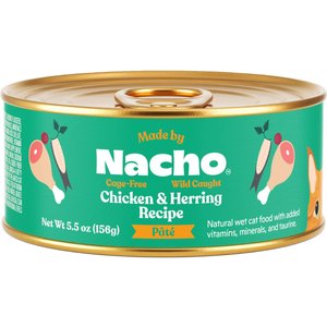 Made by Nacho Wild-Caught Chicken & Herring Recipe Grain-Free Pate Wet Cat Food, 5.5-oz can, case of 24