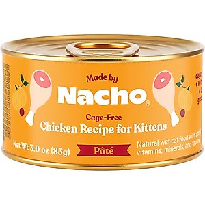 Made by Nacho Chicken Recipe Grain-Free Pate Wet Kitten Food, 3-oz can, case of 24