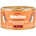 Made by Nacho Sustainably Caught Salmon & Sole Recipe with Bone Broth Minced Wet Cat Food, 3-oz can, case of 24