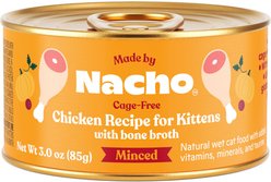 Made by Nacho Chicken Recipe Minced Wet Kitten Food, 3-oz can, case of 24
