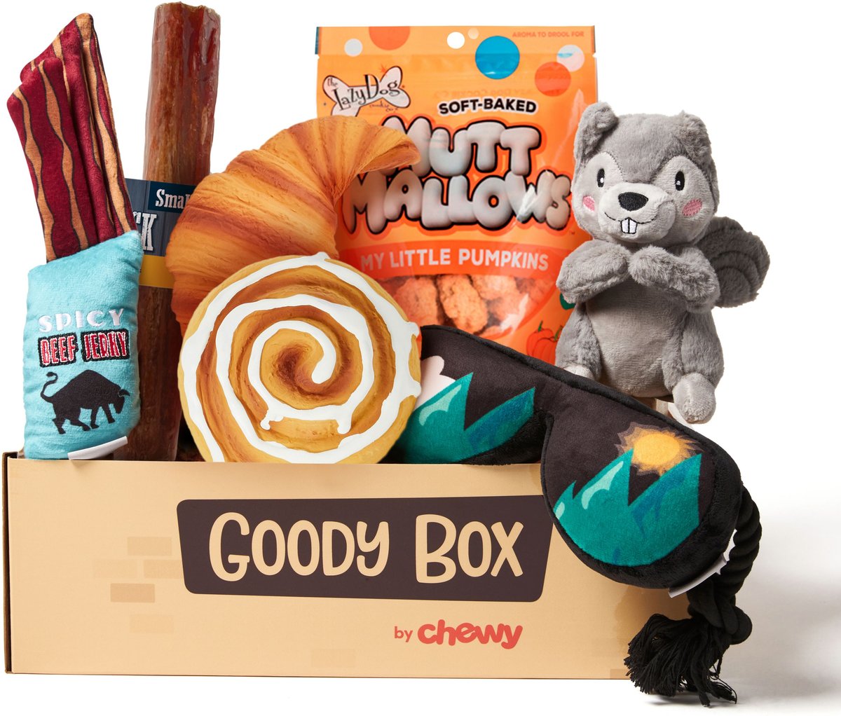 Chewy dog toy store box