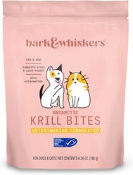 Bark & Whiskers Antarctic Krill Bites Dog & Cat Supplement, 6.34-oz bag