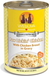 Weruva Paw Lickin' Chicken in Gravy Grain-Free Canned Dog Food, 14-oz, case of 12 slide 1 of 9