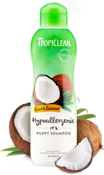 TropiClean Hypo-Allergenic Gentle Coconut Puppy & Kitten Shampoo, 20-oz bottle slide 1 of 9