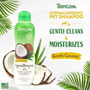 TropiClean Hypo-Allergenic Gentle Coconut Puppy & Kitten Shampoo, 20-oz bottle