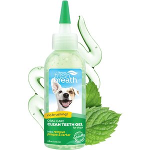 TROPICLEAN Fresh Breath Oral Care Breath Freshener Dog Dental Foam 4.5 oz bottle Chewy