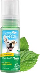 TropiClean Fresh Breath Oral Care Dog Dental Foam, 4.5-oz bottle