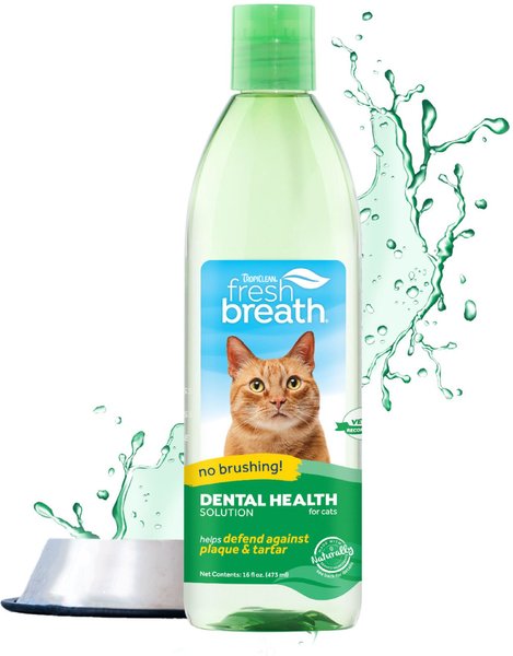 TropiClean Fresh Breath Oral Care Cat Water Additive, 16-oz bottle slide 1 of 10