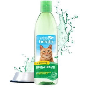 TropiClean Fresh Breath Oral Care Cat Water Additive, 16-oz bottle