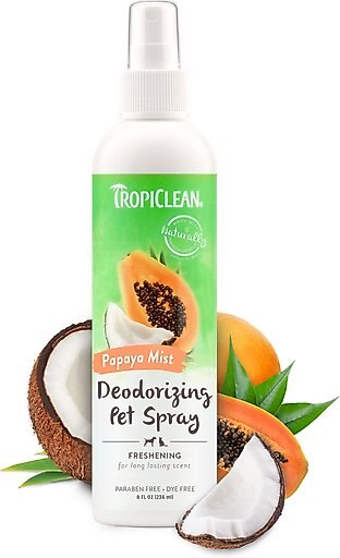 TropiClean Papaya Deodorizing Dog & Cat Spray, 8-oz bottle