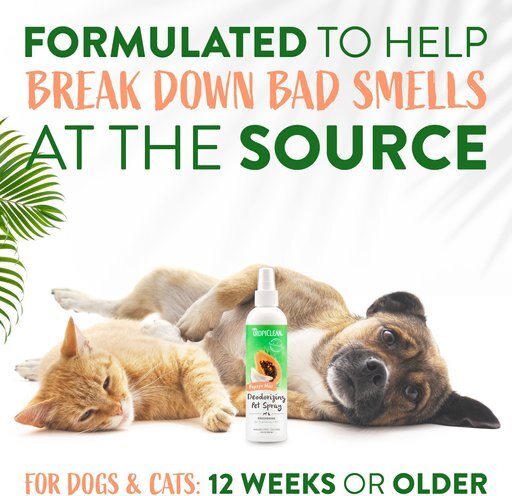 TropiClean Papaya Deodorizing Dog & Cat Spray, 8-oz bottle