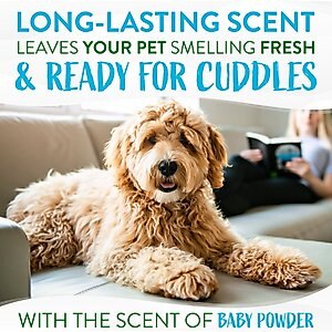 TropiClean Baby Powder Deodorizing Dog & Cat Spray, 8-oz bottle