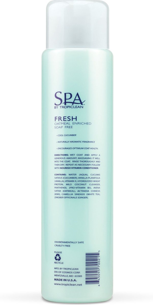 TROPICLEAN Spa Lavish Fresh Shampoo for Dogs & Cats, 16oz bottle