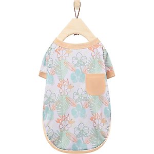 Frisco Vintage Tropical Dog & Cat Pocket T-Shirt, X-Small