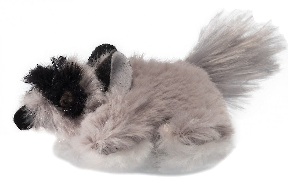 Pet Zone Play-N-Squeak Backyard Raccoon Cat Toy with Catnip