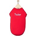 Frisco Personalized Basic Dog & Cat T-Shirt, Red, Medium