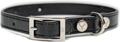 Shaya Pets Taylor Leather Collar, Black, X-Small slide 1 of 6