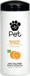 John Paul Pet Body & Paw Wipes for Dogs & Cats, 45 count