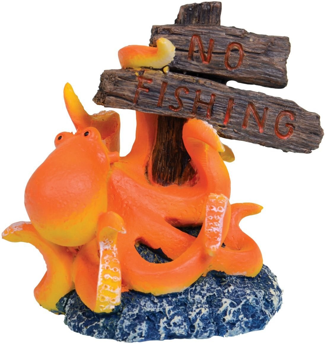 Underwater Treasures "No Fishing" Octopus Fish Ornament