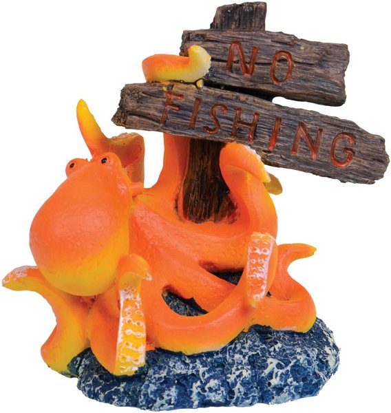 Underwater Treasures "No Fishing" Octopus Fish Ornament slide 1 of 1